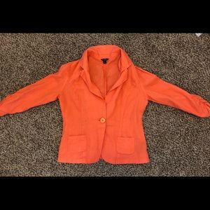 Summertime linen coral jacket Size small by Guess